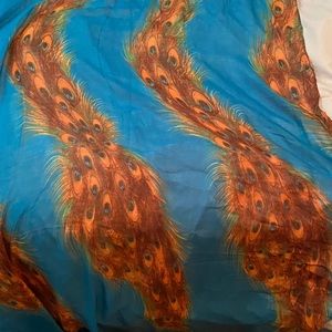 Peacock rare brand new shawl scarf gorgeous